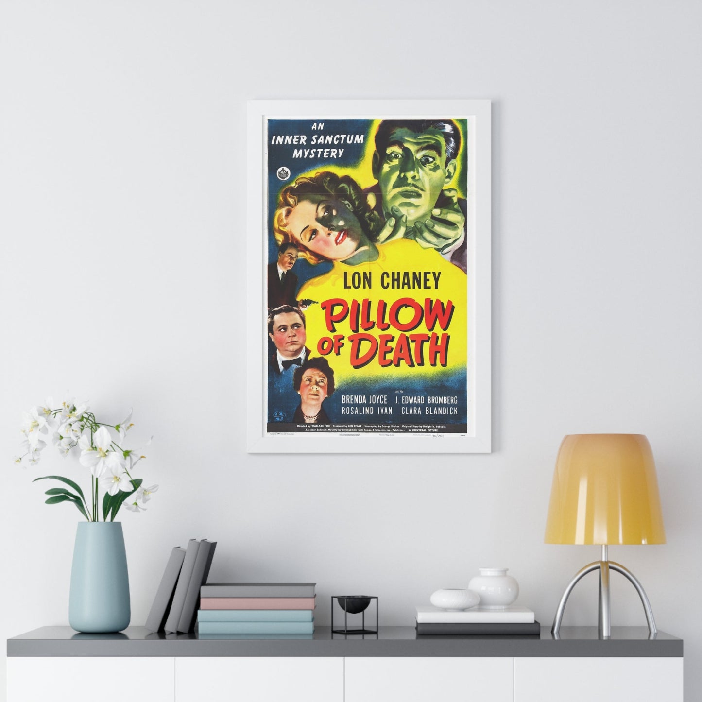 PILLOW OF DEATH 1945 - Framed Movie Poster-The Sticker Space