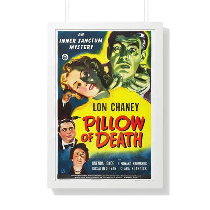 PILLOW OF DEATH 1945 - Framed Movie Poster 20" x 30" White - The Sticker Space