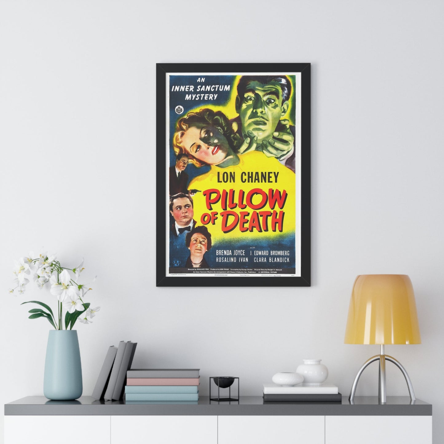 PILLOW OF DEATH 1945 - Framed Movie Poster-The Sticker Space