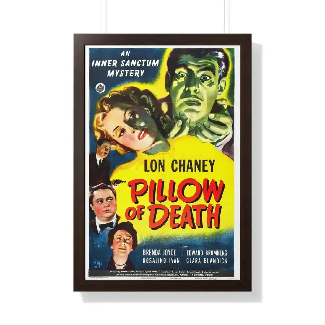PILLOW OF DEATH 1945 - Framed Movie Poster - The Sticker Space