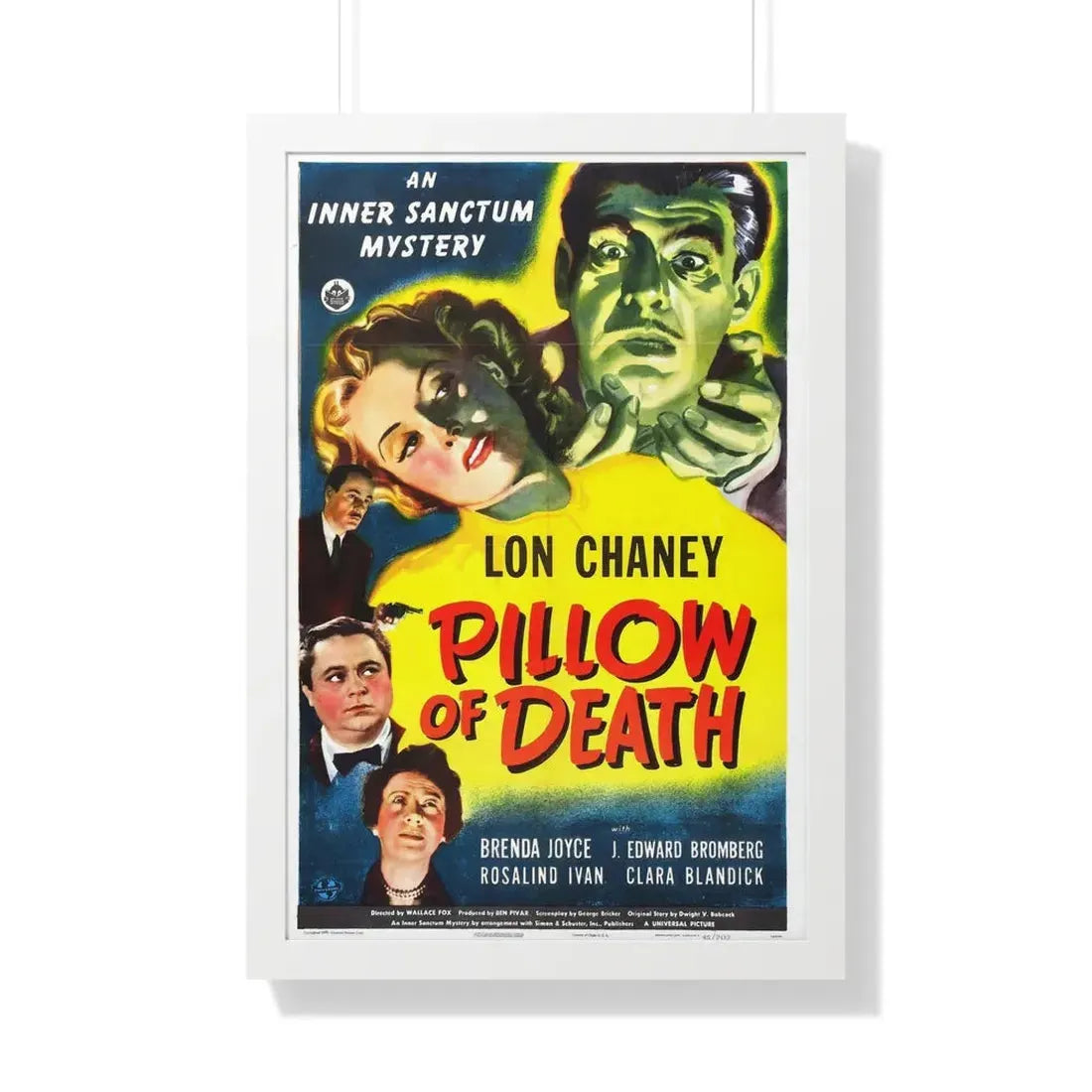 PILLOW OF DEATH 1945 - Framed Movie Poster - The Sticker Space