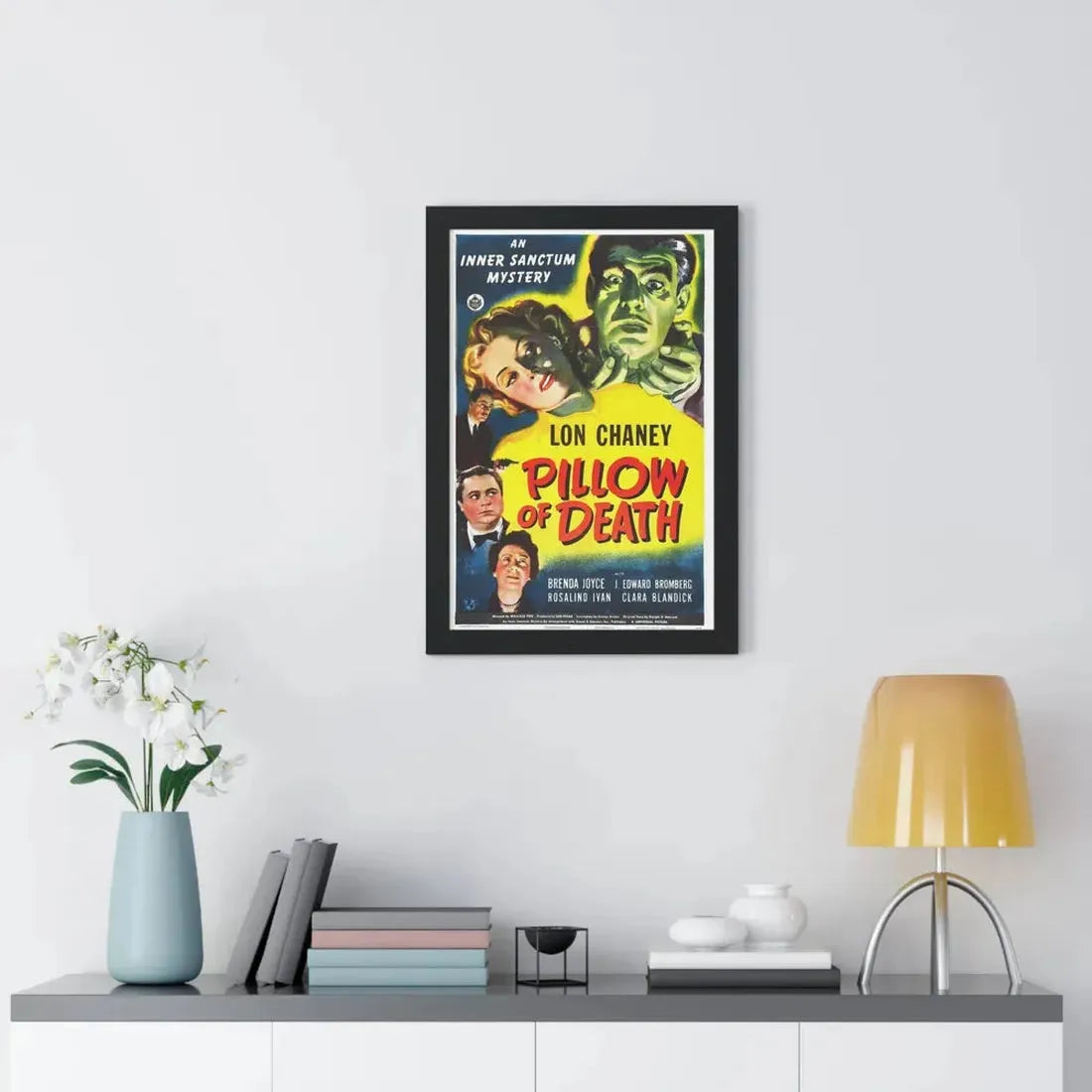 PILLOW OF DEATH 1945 - Framed Movie Poster - The Sticker Space