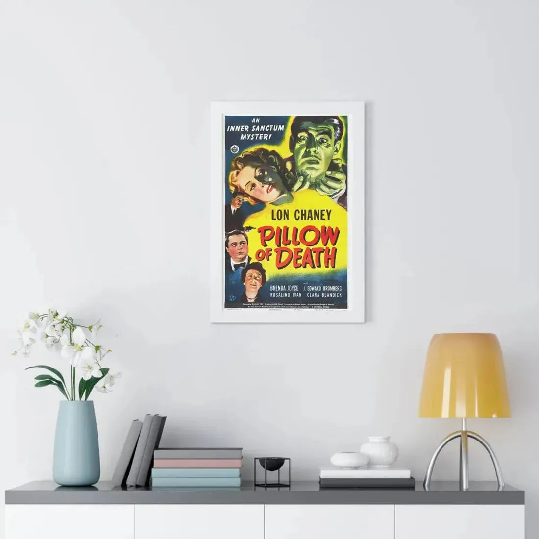 PILLOW OF DEATH 1945 - Framed Movie Poster - The Sticker Space