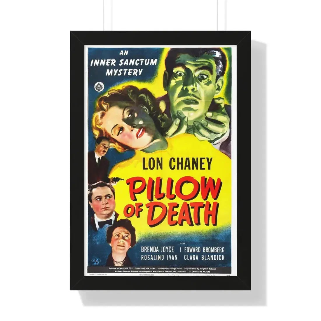 PILLOW OF DEATH 1945 - Framed Movie Poster - The Sticker Space