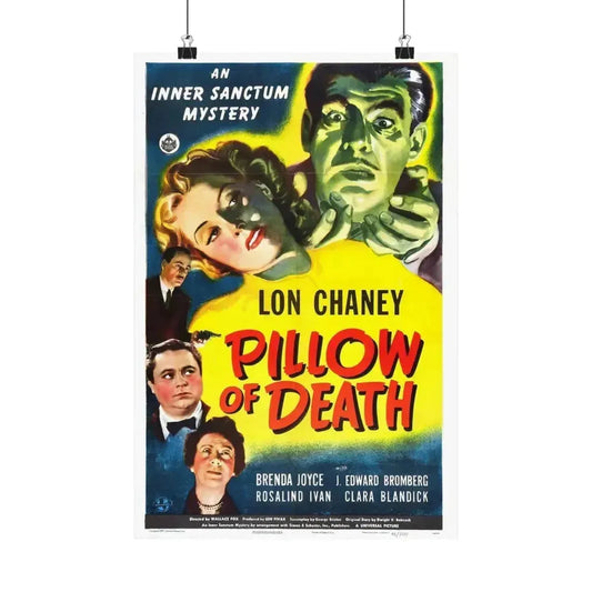 PILLOW OF DEATH 1945 - Paper Movie Poster 12″ x 18″ Matte - The Sticker Space