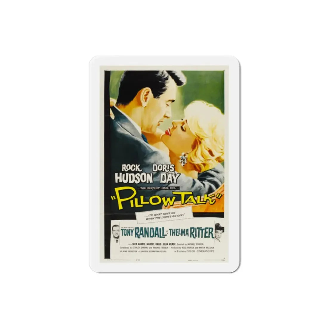Pillow Talk 1959 Movie Poster Refrigerator Magnet - The Sticker Space