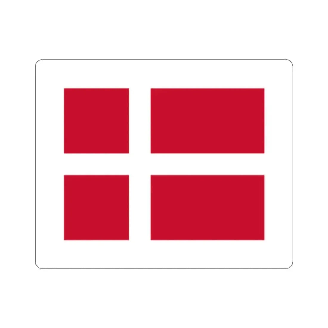 Pilot flag of Denmark (Denmark) STICKER Vinyl Kiss-Cut Decal 4 Inch White - The Sticker Space