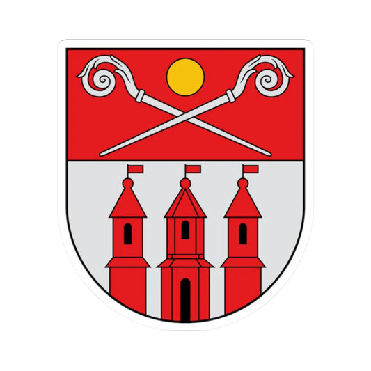 Piltene COA (Latvia) (Coat of Arms) STICKER Vinyl Kiss-Cut Decal 2 Inch White - The Sticker Space