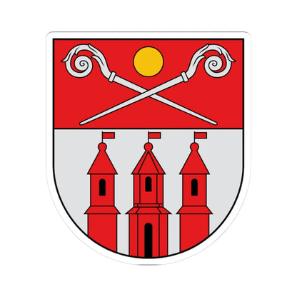 Piltene COA (Latvia) (Coat of Arms) STICKER Vinyl Kiss-Cut Decal 3 Inch White - The Sticker Space