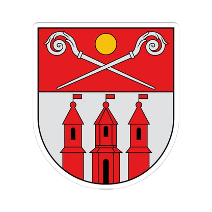 Piltene COA (Latvia) (Coat of Arms) STICKER Vinyl Kiss-Cut Decal 4 Inch White - The Sticker Space