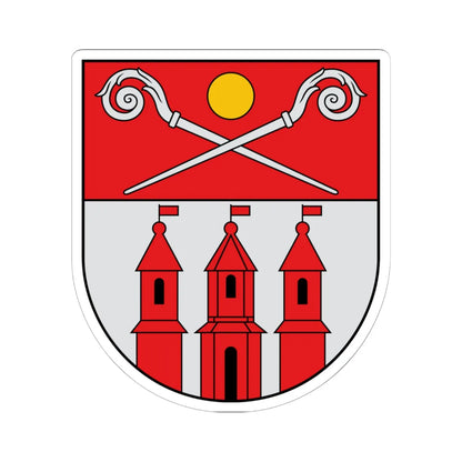 Piltene COA (Latvia) (Coat of Arms) STICKER Vinyl Kiss-Cut Decal 6 Inch White - The Sticker Space