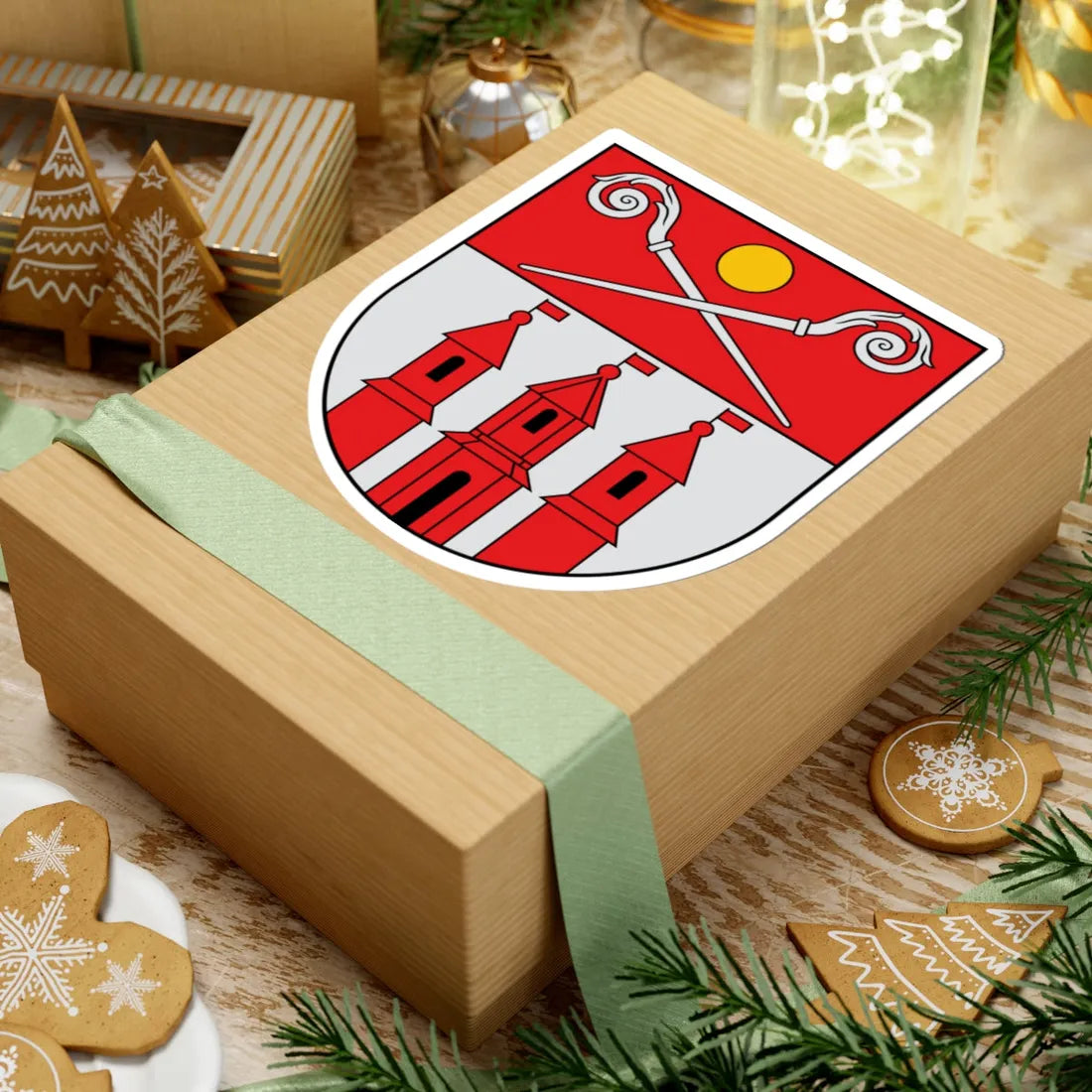 Piltene COA (Latvia) (Coat of Arms) STICKER Vinyl Kiss-Cut Decal - The Sticker Space