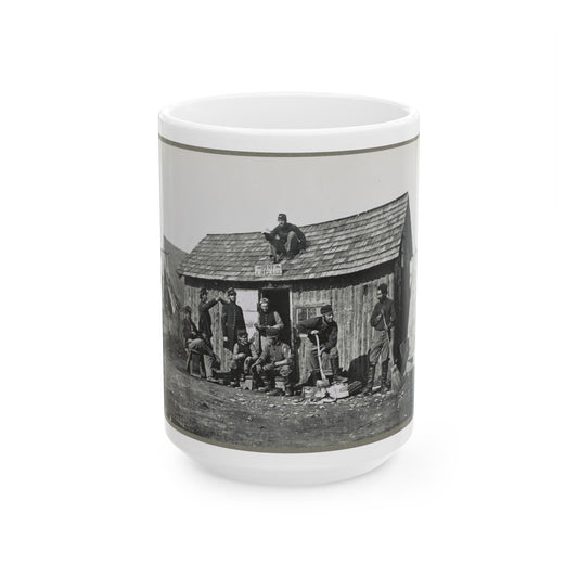 Pine Cottage , Civil War Soldiers Winter Quarters (U.S. Civil War) White Coffee Mug-15oz-The Sticker Space