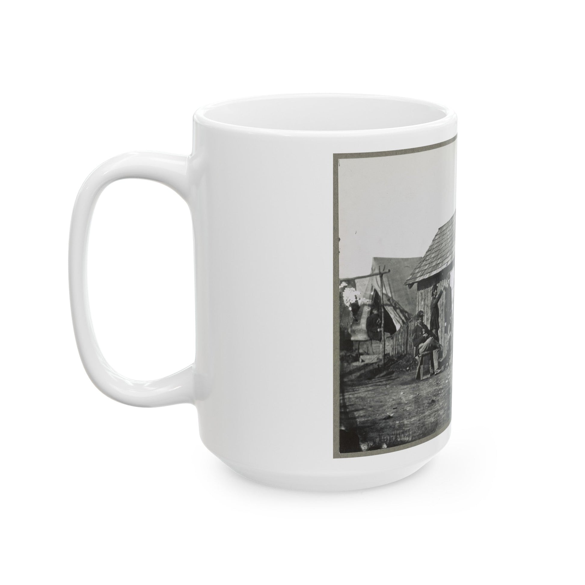 Pine Cottage , Civil War Soldiers Winter Quarters (U.S. Civil War) White Coffee Mug-The Sticker Space