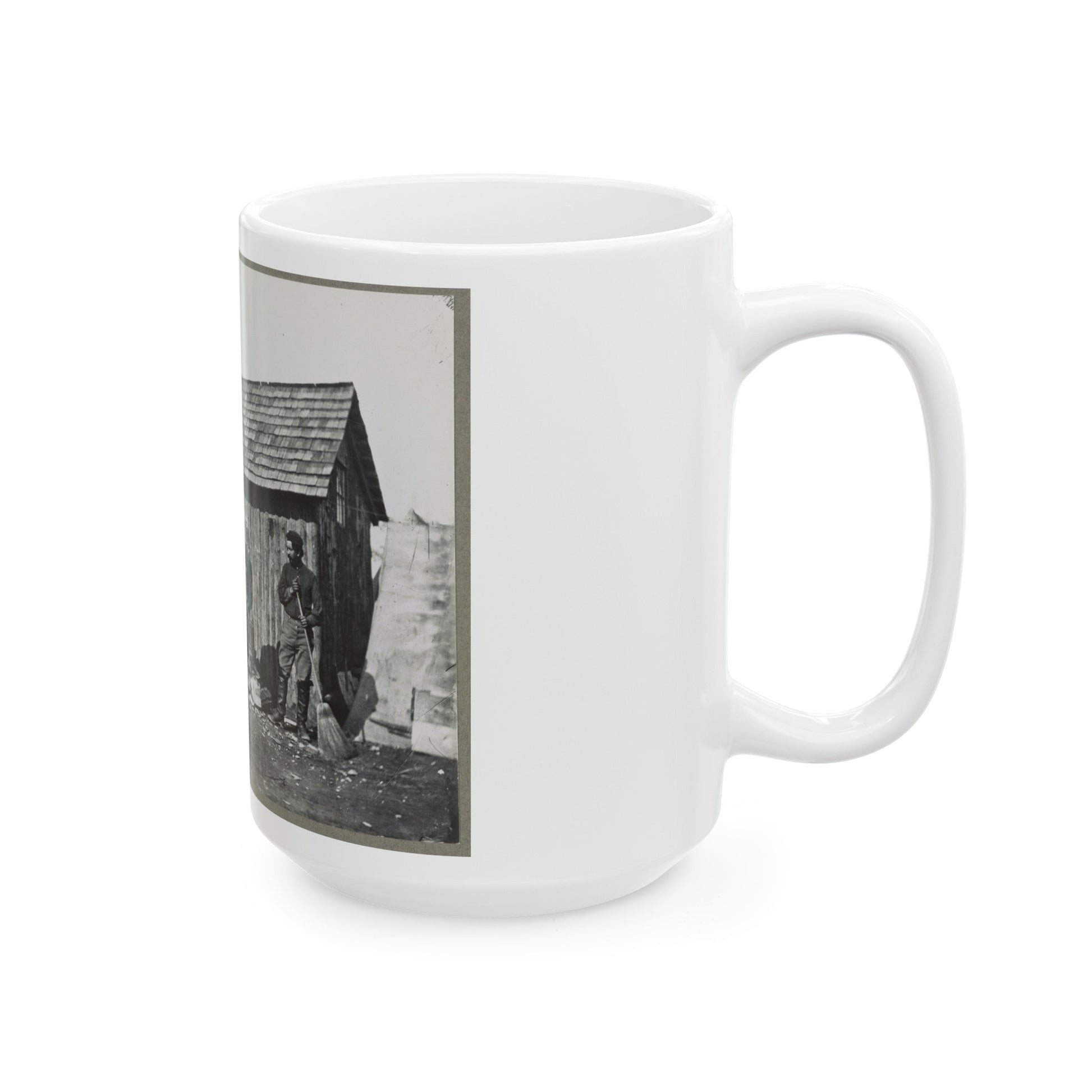 Pine Cottage , Civil War Soldiers Winter Quarters (U.S. Civil War) White Coffee Mug-The Sticker Space