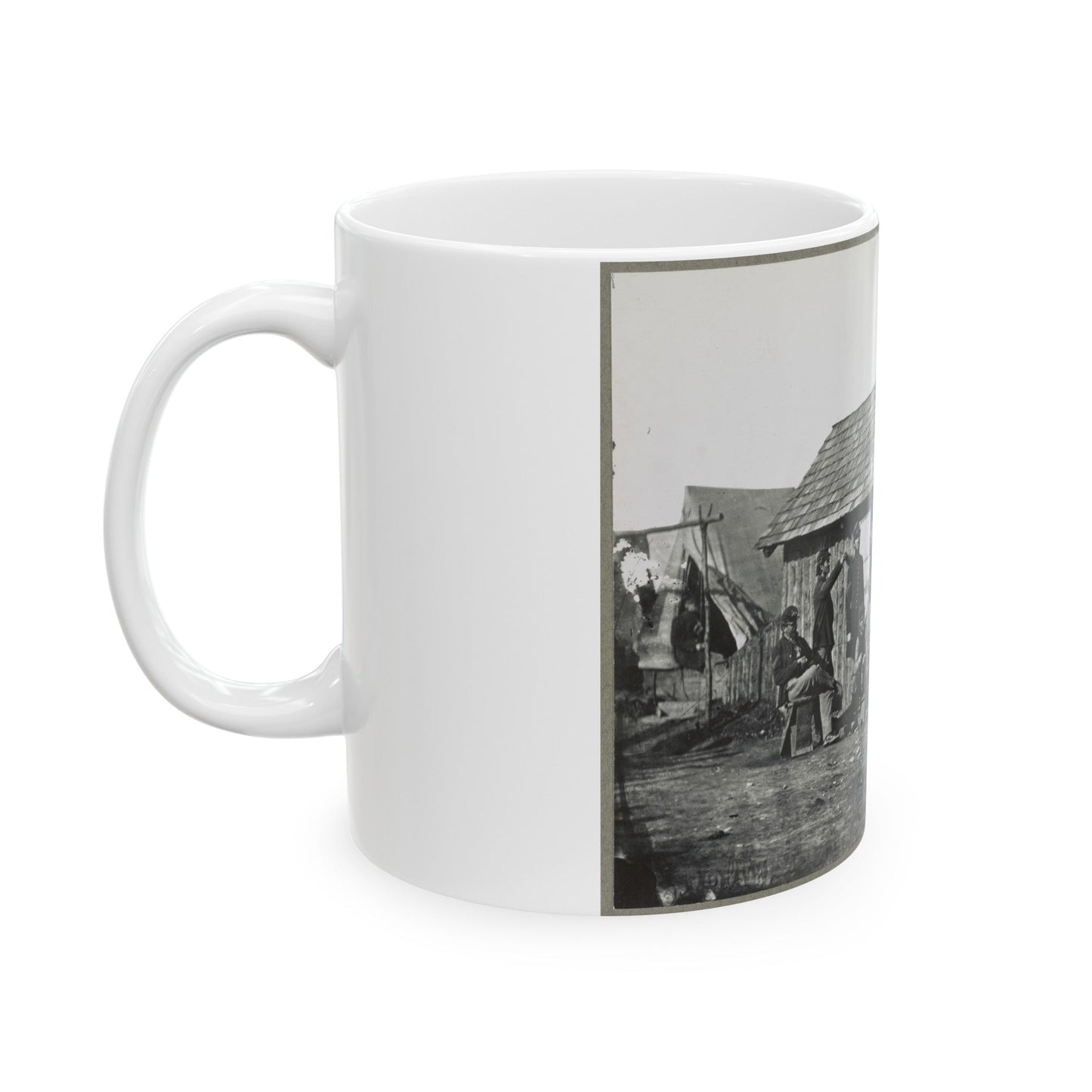 Pine Cottage , Civil War Soldiers Winter Quarters (U.S. Civil War) White Coffee Mug-The Sticker Space