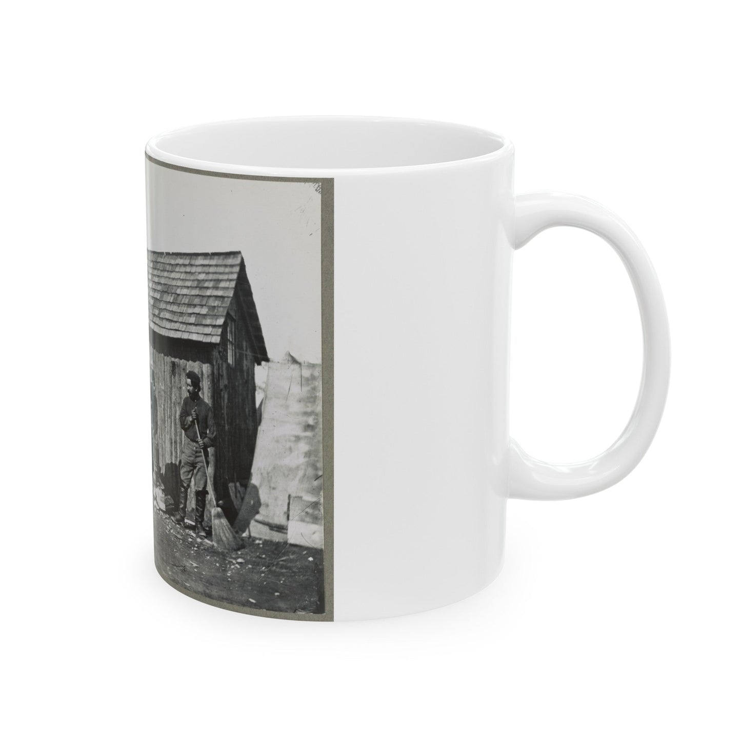 Pine Cottage , Civil War Soldiers Winter Quarters (U.S. Civil War) White Coffee Mug-The Sticker Space