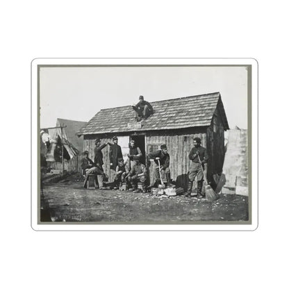 Pine Cottage , Civil War Soldiers Winter Quarters (U.S. Civil War) STICKER Vinyl Kiss-Cut Decal 4 Inch White - The Sticker Space