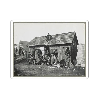 Pine Cottage , Civil War Soldiers Winter Quarters (U.S. Civil War) STICKER Vinyl Kiss-Cut Decal 6 Inch White - The Sticker Space