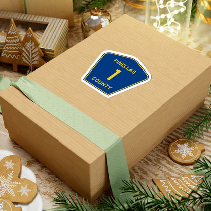 Pinellas County 1 (Florida) (Road Sign) STICKER Vinyl Kiss-Cut Decal - The Sticker Space