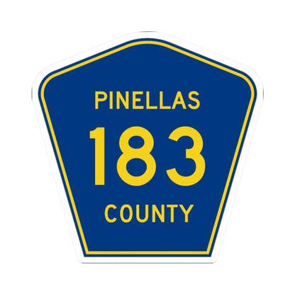 Pinellas County 183 (Florida) (Road Sign) STICKER Vinyl Kiss-Cut Decal 2 Inch White - The Sticker Space