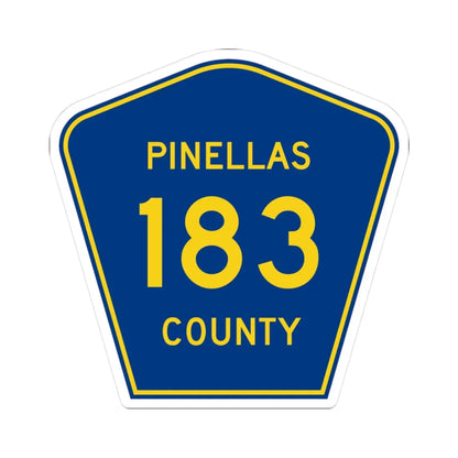 Pinellas County 183 (Florida) (Road Sign) STICKER Vinyl Kiss-Cut Decal 3 Inch White - The Sticker Space