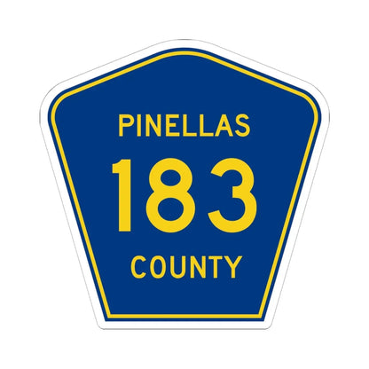 Pinellas County 183 (Florida) (Road Sign) STICKER Vinyl Kiss-Cut Decal 6 Inch White - The Sticker Space