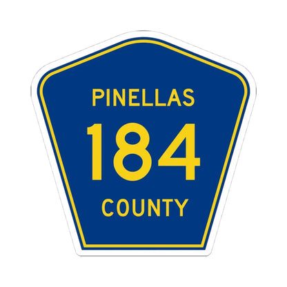 Pinellas County 184 (Florida) (Road Sign) STICKER Vinyl Kiss-Cut Decal 4 Inch White - The Sticker Space