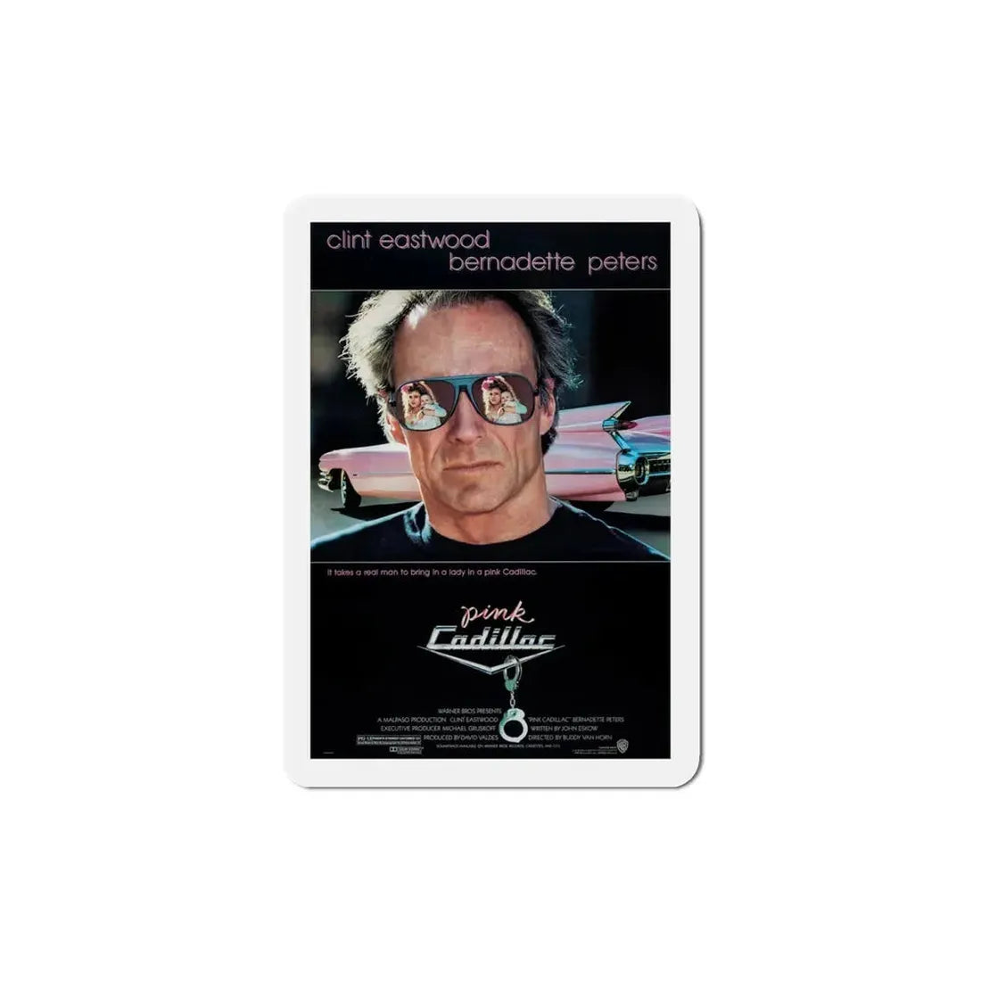 Pink Cadillac 1989 Movie Poster Refrigerator Magnet 4 Inch - The Sticker Space