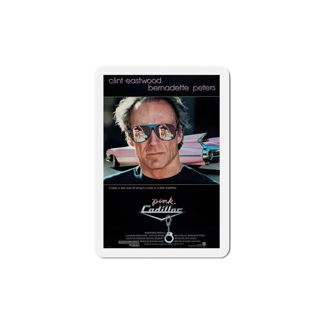 Pink Cadillac 1989 Movie Poster Refrigerator Magnet 5 Inch - The Sticker Space