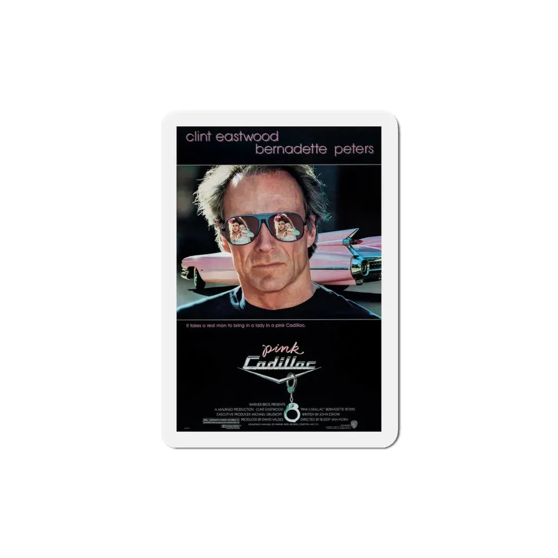 Pink Cadillac 1989 Movie Poster Refrigerator Magnet - The Sticker Space