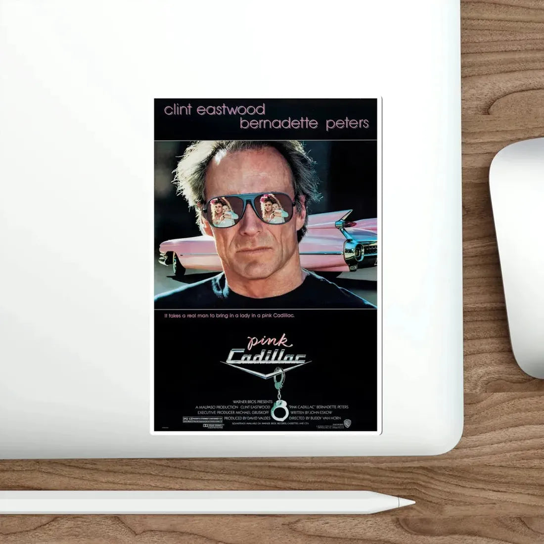 Pink Cadillac 1989 Movie Poster STICKER Vinyl Die-Cut Decal - The Sticker Space