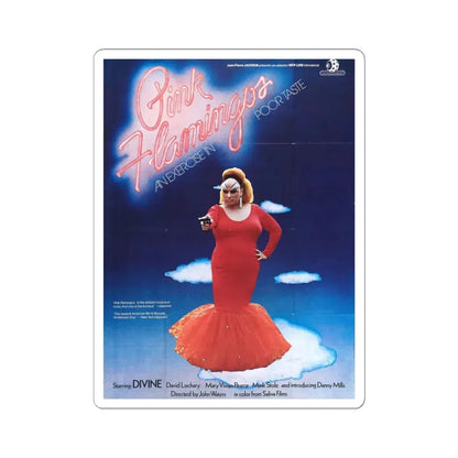 PINK FLAMINGOS 1972 Movie Poster - STICKER Vinyl Kiss-Cut Decal 6 Inch White - The Sticker Space