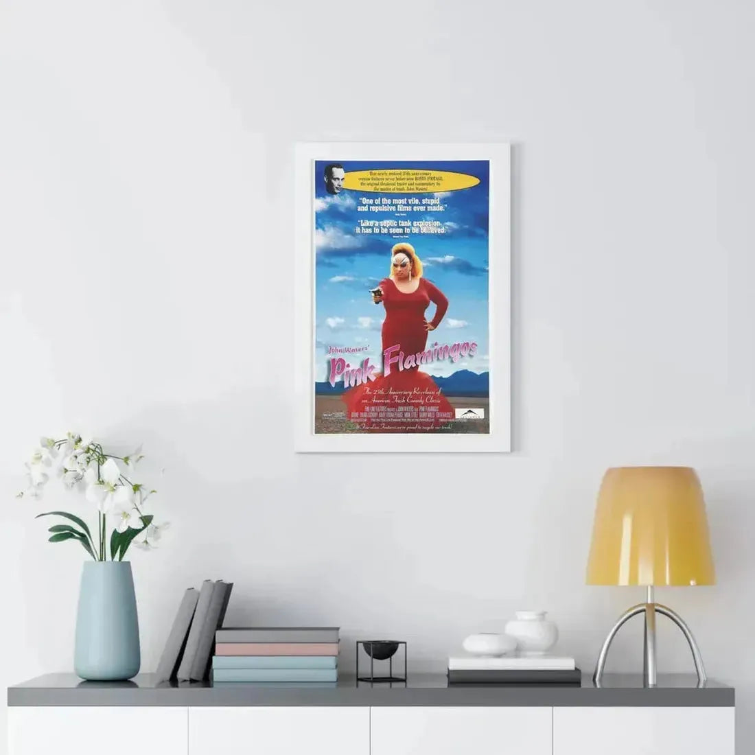 PINK FLAMINGOS (RE-RELEASE) 1972 - Framed Movie Poster - The Sticker Space