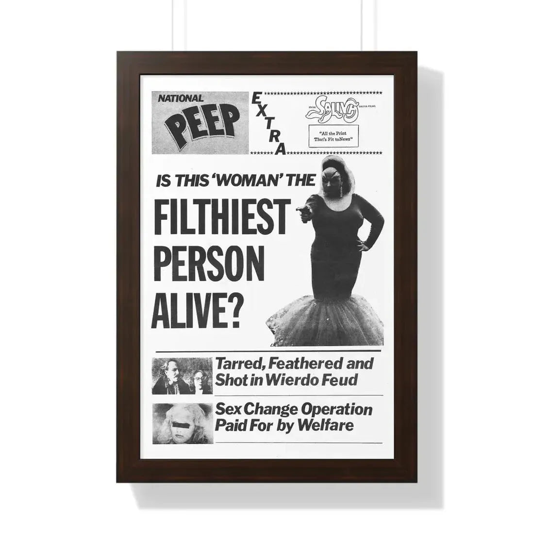 PINK FLAMINGOS (TEASER) 1972 - Framed Movie Poster - The Sticker Space