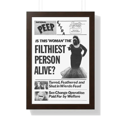 PINK FLAMINGOS (TEASER) 1972 - Framed Movie Poster - The Sticker Space