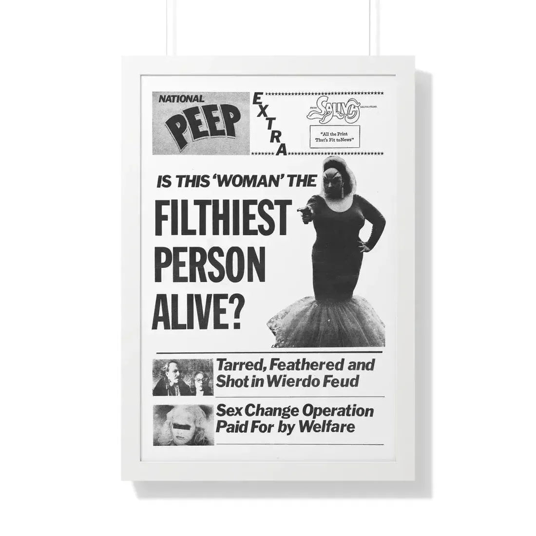 PINK FLAMINGOS (TEASER) 1972 - Framed Movie Poster - The Sticker Space