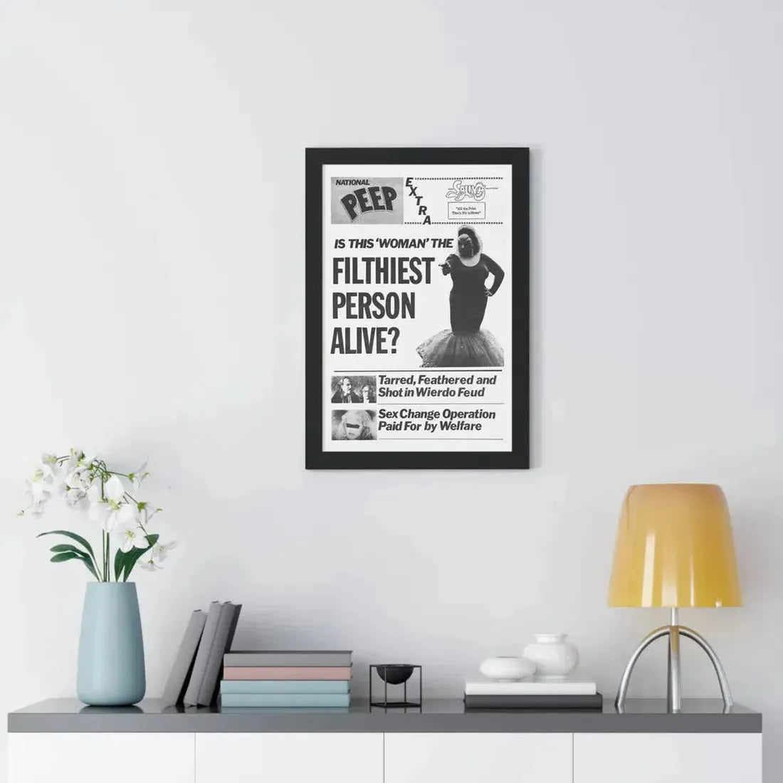 PINK FLAMINGOS (TEASER) 1972 - Framed Movie Poster - The Sticker Space