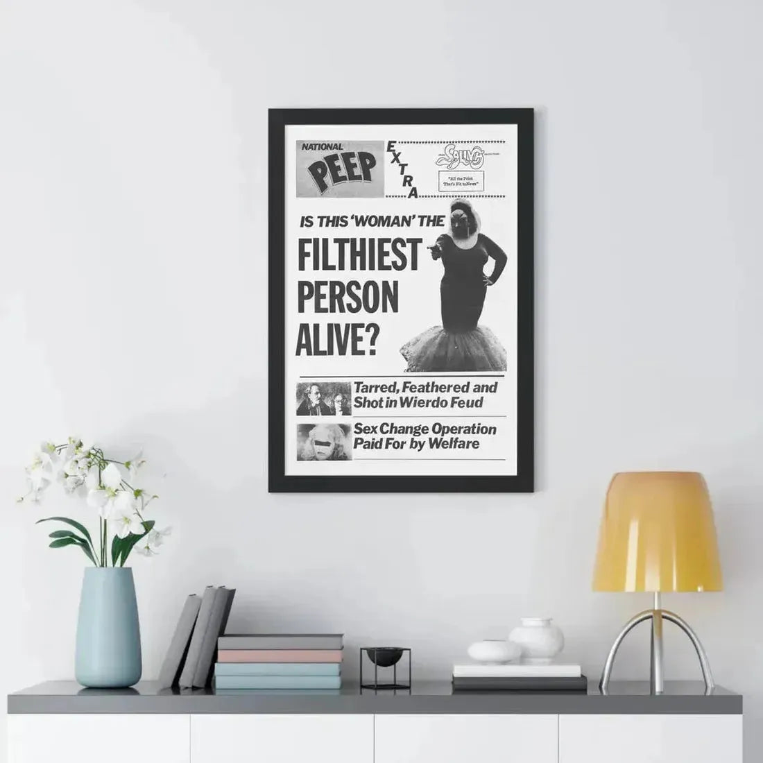 PINK FLAMINGOS (TEASER) 1972 - Framed Movie Poster - The Sticker Space