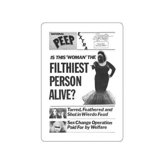 PINK FLAMINGOS (TEASER) 1972 Movie Poster STICKER Vinyl Die-Cut Decal 2 Inch - The Sticker Space