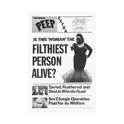 PINK FLAMINGOS (TEASER) 1972 - Paper Movie Poster - The Sticker Space