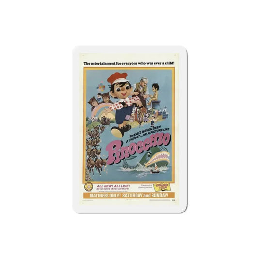 Pinocchio 1969 Movie Poster Refrigerator Magnet 2 Inch - The Sticker Space