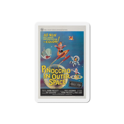 Pinocchio in Outer Space 1965 Movie Poster Die-Cut Magnet-2 Inch-The Sticker Space