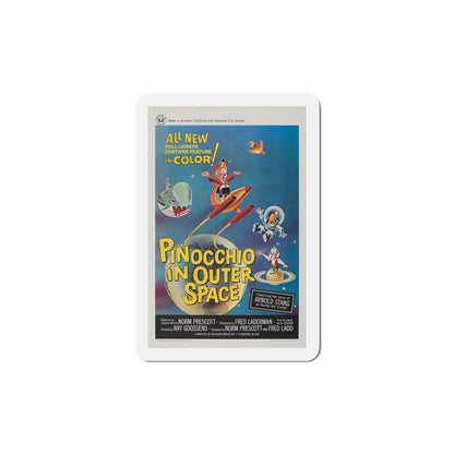 Pinocchio in Outer Space 1965 Movie Poster Die-Cut Magnet-6 Inch-The Sticker Space