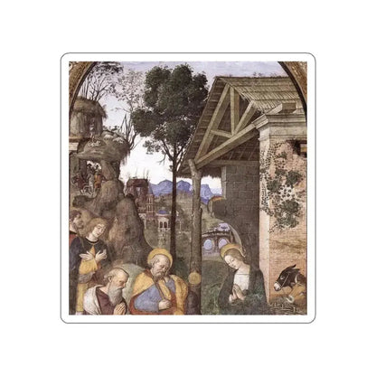 PINTURICCHIO - Adoration of the Christ Child (detail) (Artwork) STICKER Vinyl Die-Cut Decal White Die-Cut 2 Inch - The Sticker Space