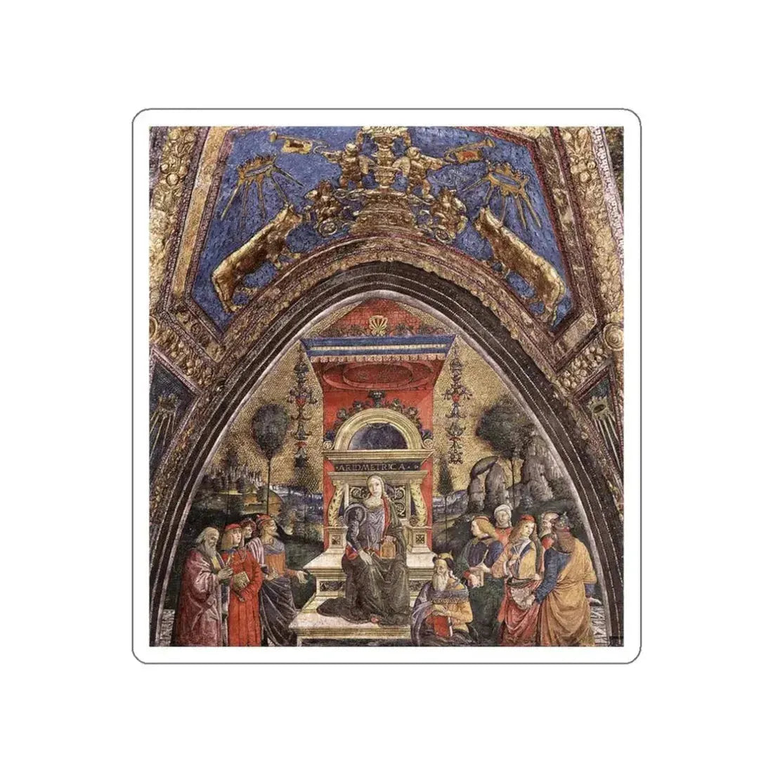 PINTURICCHIO -vatican- The Arithmetic (Artwork) STICKER Vinyl Die-Cut Decal White Die-Cut 3 Inch - The Sticker Space