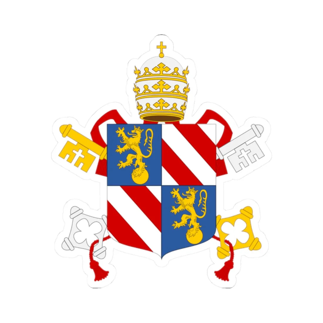 Pio Nono (Italy) (Coat of Arms) STICKER Vinyl Kiss-Cut Decal 2 Inch White - The Sticker Space