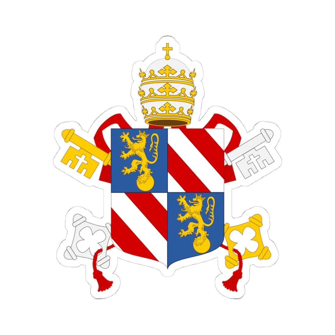 Pio Nono (Italy) (Coat of Arms) STICKER Vinyl Kiss-Cut Decal 4 Inch White - The Sticker Space