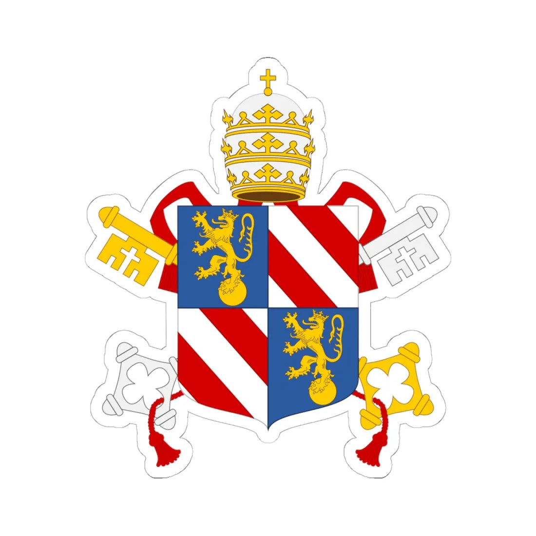 Pio Nono (Italy) (Coat of Arms) STICKER Vinyl Kiss-Cut Decal 6 Inch White - The Sticker Space