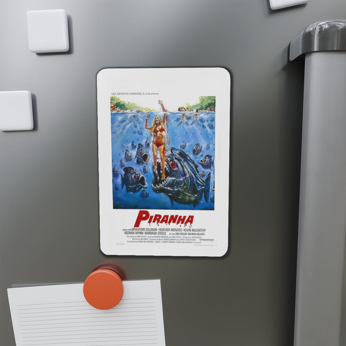 PIRANHA 1978 Movie Poster - Refrigerator Magnet-The Sticker Space